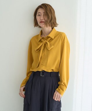 YECCA VECCA 2wayボウタイシャツ Mustard