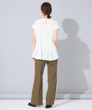 SHARE PARK LADIES 【洗える】ジョーゼットブラウス ホワイト系