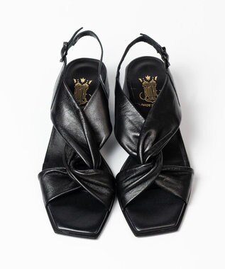 BONTRE 【BONTRE/ボントレ】ツイストヒールサンダル ブラック