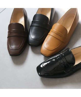 Pointer 日本製 本革シンプルローファー ブラック