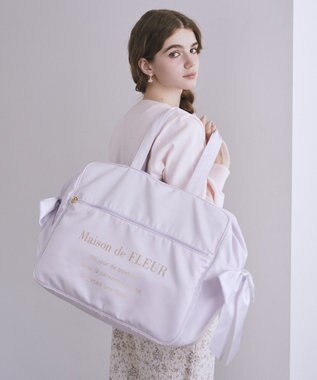 Maison de FLEUR サテンキャリーオンバッグ