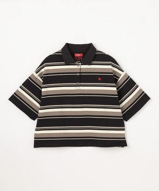 ANY 【POLO BCS別注】マルチカラー短丈ポロシャツ ブラックボーダー