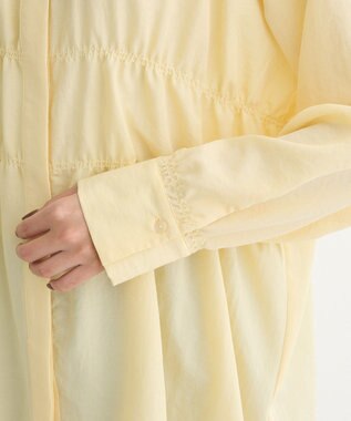 Green Parks シャーリングシャツチュニック Light Yellow