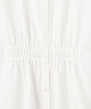 J.PRESS LADIES S 【洗える】アセVisシャドーギンガム シャーリング ブラウス ホワイト系