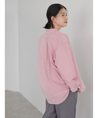 AMERICAN HOLIC 綿ブロードＢＩＧシャツ Stripe Red