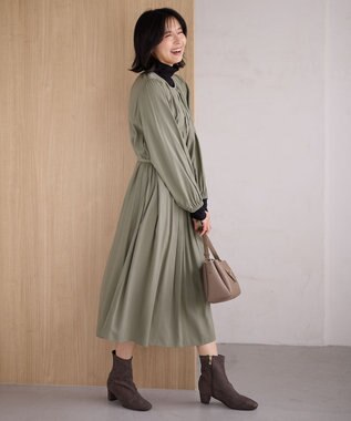 ANY ギャザーワンピース カーキ
