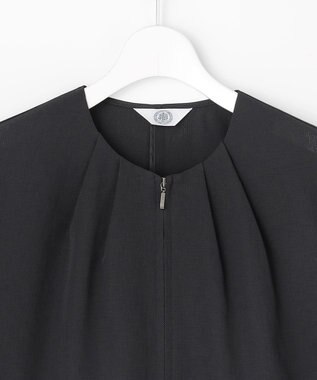 J.PRESS LADIES S 【季節の変わり目に】アキハ BREEZE COOL ノーカラー ブルゾン スレート系