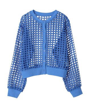 Green Parks ・ＳＵＧＡＲ　ＳＰＯＯＮ　ハナレースカーディガン Blue