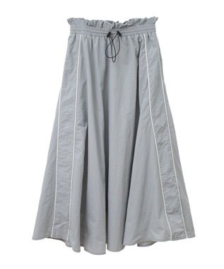 Green Parks ナイロンラインフレアスカート Gray