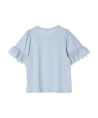 earth music&ecology 配色スカラップスリーブＴＥＥ Sax