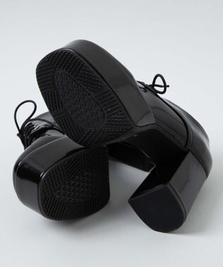 WEGO ボリュームヒールレースアップシューズ ブラックその他