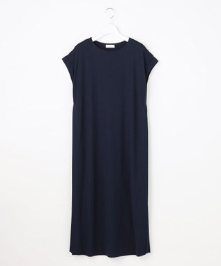 ANY SIS L プリーツ加工 ワンピース ネイビー