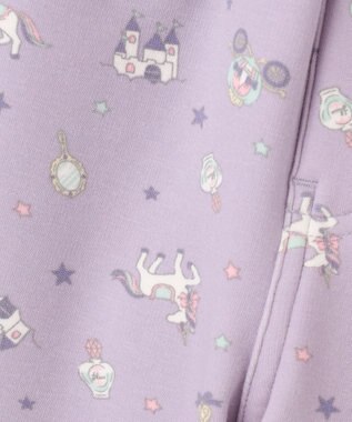 ANY KIDS 7days 裏シャギー 総柄 パンツ ラベンダー系ユニコーン柄