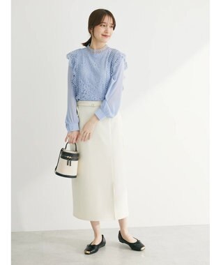 Green Parks ・Ｐｅｔｉｔ　Ｆｌｅｕｒ　イロイロレースブラウス Blue