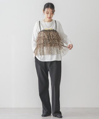 AMERICAN HOLIC ティアードチュールキャミソール Leopard