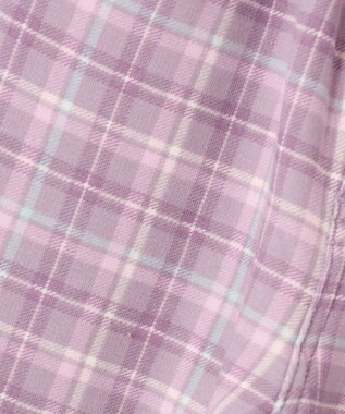 ANY KIDS 7days 裏シャギー 総柄 パンツ ラベンダー系チェック柄