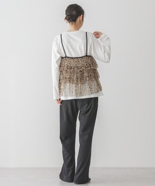 AMERICAN HOLIC ティアードチュールキャミソール Leopard