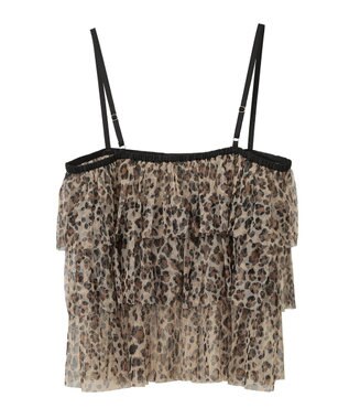 AMERICAN HOLIC ティアードチュールキャミソール Leopard