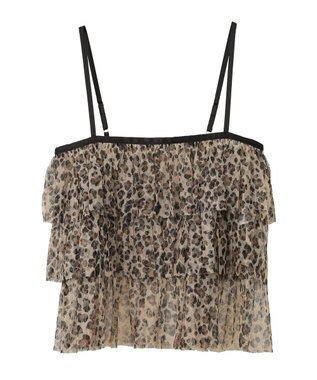 AMERICAN HOLIC ティアードチュールキャミソール Leopard