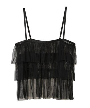 AMERICAN HOLIC ティアードチュールキャミソール Black