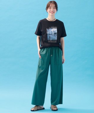 ANY 【新色追加/洗濯機可/ウエストゴム/接触冷感/UVケア/6色展開】清涼リラックスパンツ グリーン