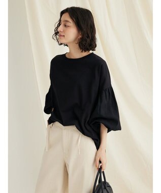 CRAFT STANDARD BOUTIQUE Ｌ／Ｒキャンバスドッキングカットプルオーバー Black