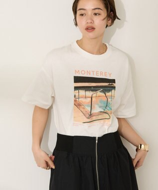 AMERICAN HOLIC フォトプリントＴシャツ Sax