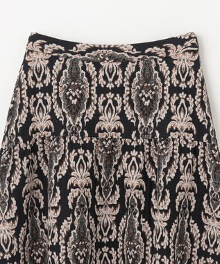 GRACE CONTINENTAL オーナメントジャガードスカート ブラック