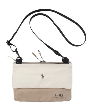 MOONBAT POLO RALPH LAUREN レインサコッシュ傘袋 カラーブロック 吸水生地／撥水 透湿 ベージュ