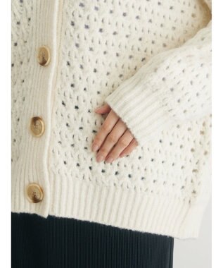 Green Parks ・Ｐｅｔｉｔ　Ｆｌｅｕｒ　スカシアミニットカーディガン Ivory