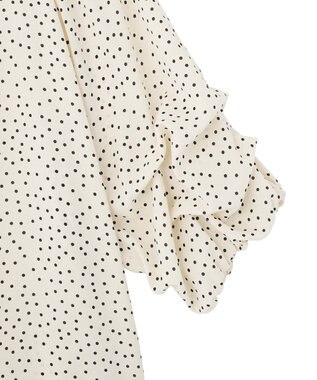 YECCA VECCA ホイップスリーブブラウス Dot