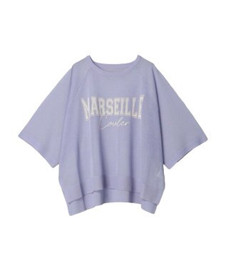 Green Parks シアーロゴニットプルオーバー Blue