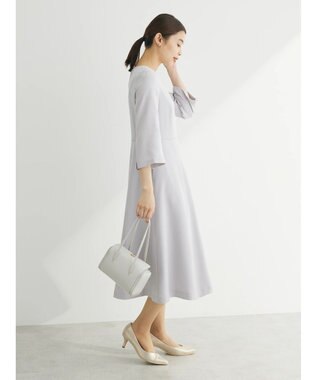 Green Parks ｅｆ－ｄｅ　フィット＆フレアワンピース Gray Beige