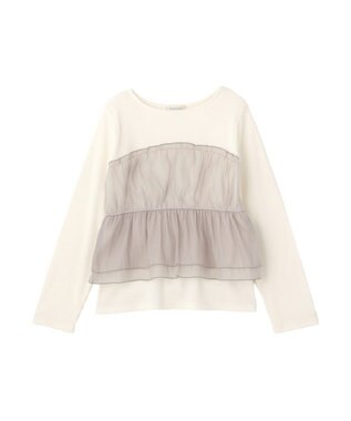 Green Parks オーガンジービスチェドッキングプルオーバー Gray