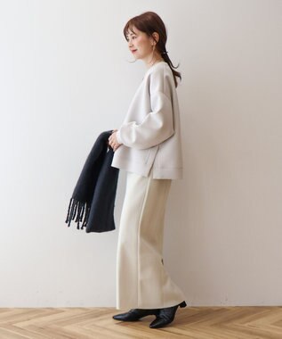 AMERICAN HOLIC サイドスリットポンチプルオーバー Gray Beige