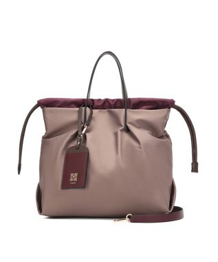 style code 【PADMA/パドマ】カードケース付　ナイロン巾着トートバッグ ピンク