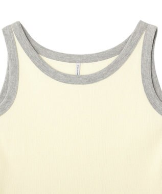 AMERICAN HOLIC バイカラーテレコタンクトップ Light Yellow