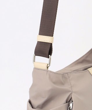 Y'SACCS 【ナイロンタフタ】トラベルショルダー mini グレージュ