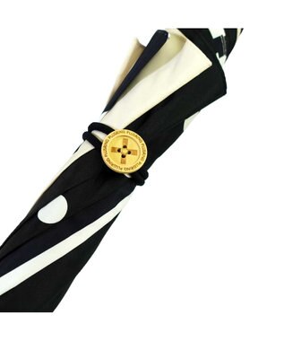 +RING 【UVカット95%以上】【UPF50＋】プラスリング レディース向け 晴雨兼用（長ショート） BLK/WHT T1331 黒