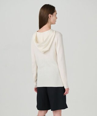 GRACE CONTINENTAL メリノウールリブフーディー ホワイト