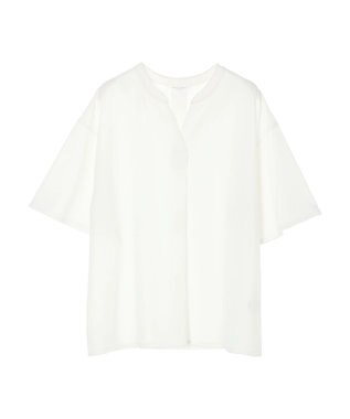 Green Parks BEST PRICE  スキッパー５分袖ブラウソー Off White