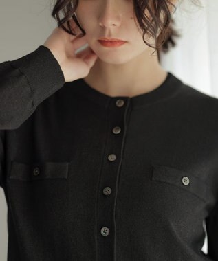 組曲 S 【ご好評につき追加販売 / 新色追加】ラメアンサンブル ニット ブラック系