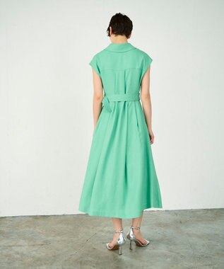 GRACE CONTINENTAL テーラーフレアワンピース ライトグリーン