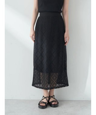 earth music&ecology モチーフナロースカート Black