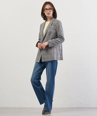 J.PRESS LADIES L 【洗える】BASIC STRETCH DENIM ボーイフィット デニム ユーズド系