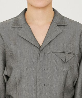 uncrave ヘリンボーンスーツ オールインワン（uncrave WHITE） へリンボーンブラック