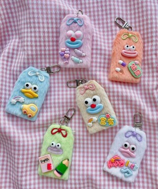 WEGO ミニラッキーチャームモンスターぬいぐるみキーホルダー サックス