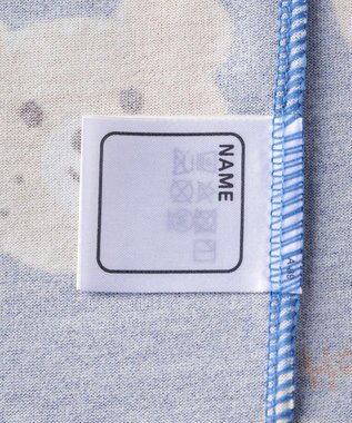 MIKI HOUSE HOT BISCUITS 【80-120cm】 ビーンズフェイスプリント 腹巻き付き長袖パジャマ ストームブルー