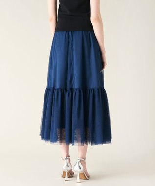 GRACE CONTINENTAL ツイル2WAY スカート ブルー