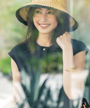 組曲 S 【接触冷感・吸湿・UVカット】ジョーゼットジャージー ジレ ブラック系